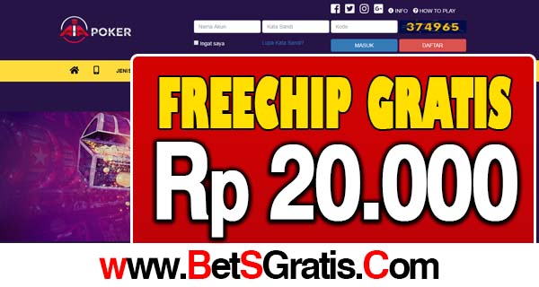 AIAPoker Freechip Gratis Rp 20.000 Tanpa Deposit