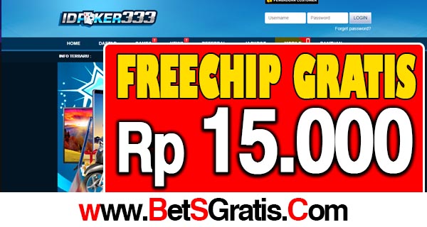 IDPoker333 Freechip Gratis Rp 15.000 Tanpa Deposit