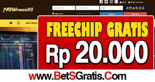 NowPoker88 Freechip Gratis Rp 20.000 Tanpa Deposit