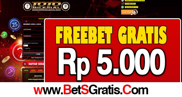 TotoMilenial Freebet Gratis Rp 5.000 Tanpa Deposit