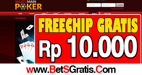 WaktuMainPoker Freechip Gratis Rp 10.000 Tanpa Deposit