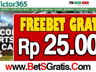 Victor365 Freebet Gratis Rp 25.000 Tanpa Deposit