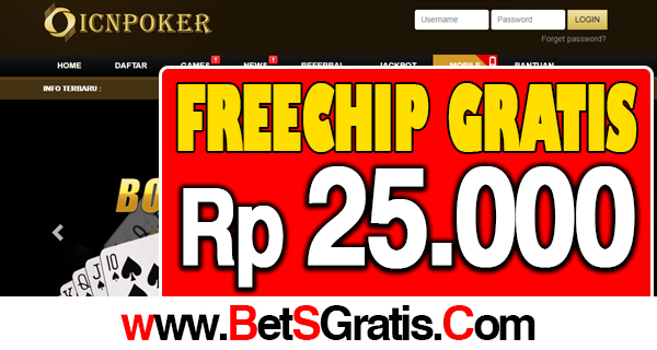 ICNPoker Freechip Gratis Rp 25.000 Tanpa Deposit