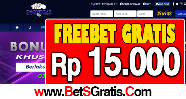 OvoVegas Freebet Gratis Rp 15.000 Tanpa Deposit