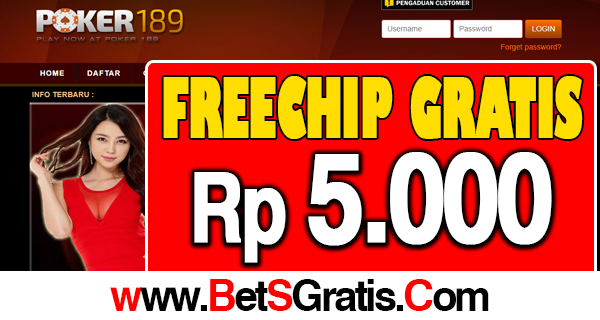 Poker189 FreeChip Gratis Rp 5.000 Tanpa Deposit