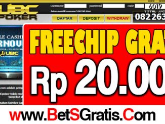 UBCPoker Freechip Gratis Rp 20.000 Tanpa Deposit