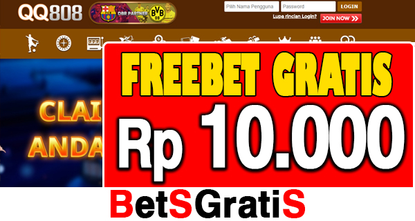 QQ808 Freebet Gratis Rp 10.000 Tanpa Deposit