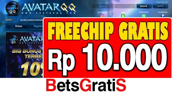 AvatarQQ Freechip Gratis Rp 10.000 Tanpa Deposit