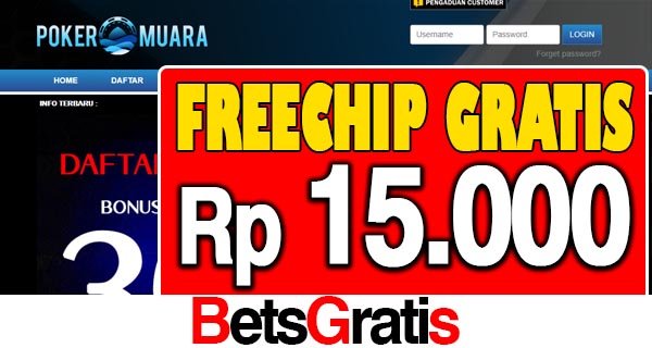 PokerMuara Freechip Gratis Rp 15.000 Tanpa Deposit