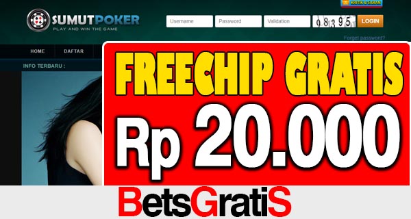 SumutPoker Freechip Gratis Rp 20.000 Tanpa Deposit