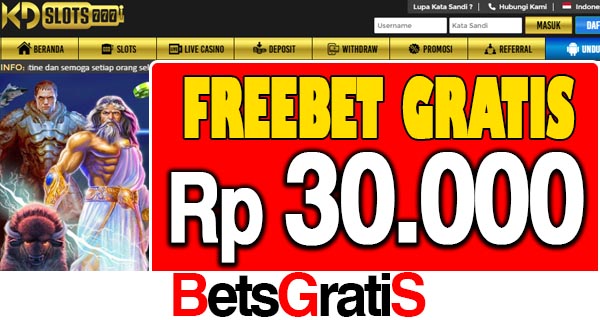 KDSlot Freebet Gratis Rp 30.000 Tanpa Deposit