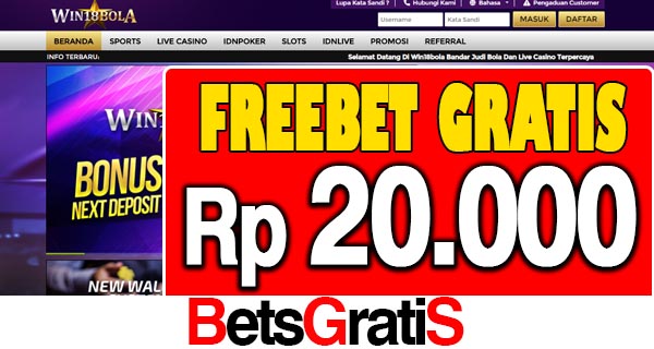 Win18Bola Freebet Gratis Rp 20.000 Tanpa Deposit