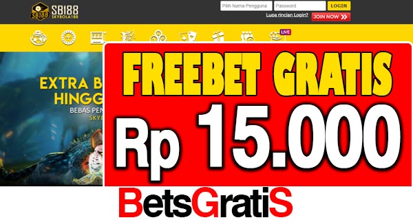 SkyBola188 Freebet Gratis Rp 15.000 Tanpa Deposit