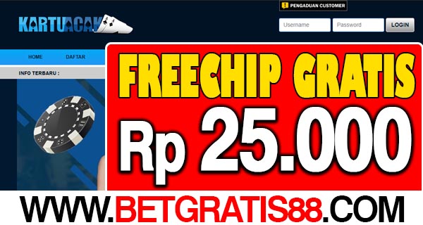 KartuAcak Freechip Gratis Rp 25.000 Tanpa Deposit