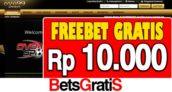 OVO99Sport Freebet Gratis Rp 10.000 Tanpa Deposit