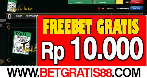 TulisToto Freebet Gratis Rp 10.000 Tanpa Deposit