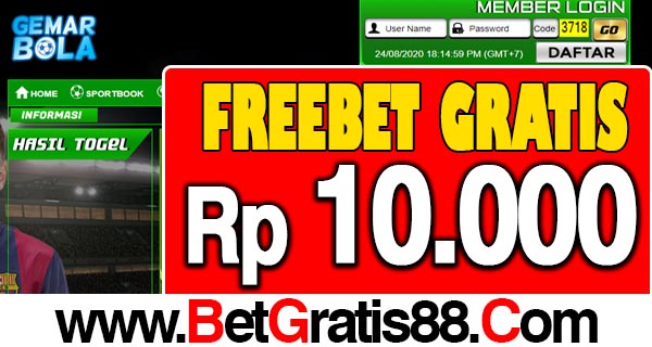 GemarBola Freebet Gratis Rp 10.000 Tanpa Deposit