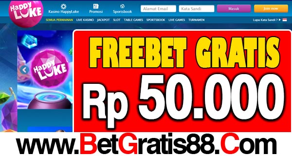 HappyLuke Freebet Gratis Rp 50.000 Tanpa Deposit