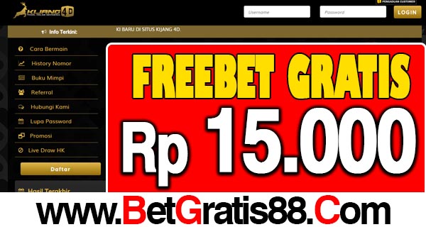 Kijang4D Freebet Gratis Rp 15.000 Tanpa Deposit