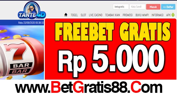 Tante4D Freebet Gratis Rp 5.000 Tanpa Deposit