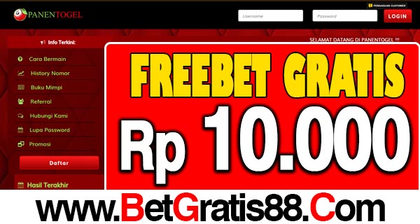 PanenTogel Freebet Gratis Rp 10.000 Tanpa Deposit