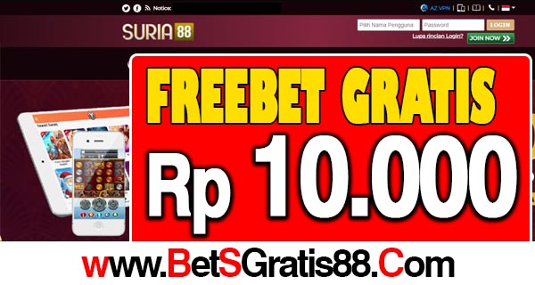 Suria88 Freebet Gratis Rp 10.000 Tanpa Deposit