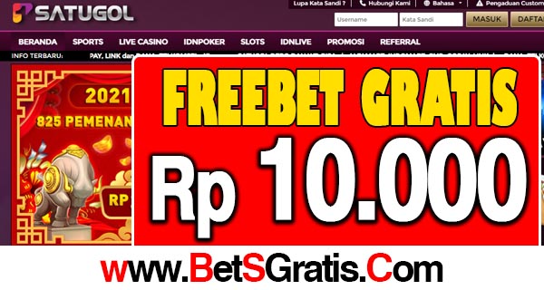 SatuGol Freebet Gratis Rp 10.000 Tanpa Deposit