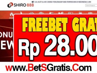 Shiro888 Freebet Gratis Rp 28.000 Tanpa Deposit