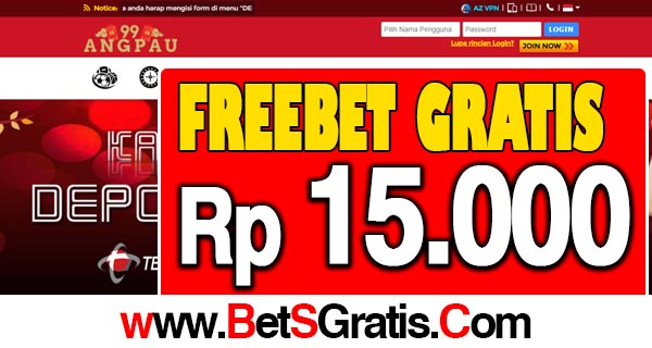 99Angpau Freebet Gratis Rp 15.000 Tanpa Deposit