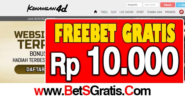 Kenangan4D Freebet Gratis Rp 10.000 Tanpa Deposit