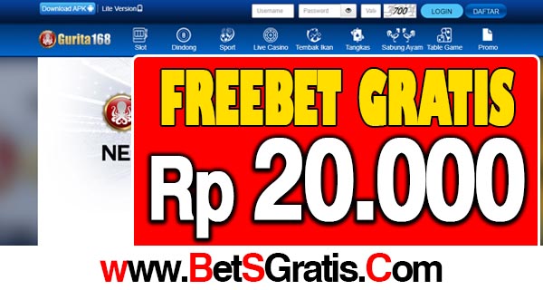 Gurita168 Freebet Gratis Rp 20.000 Tanpa Deposit