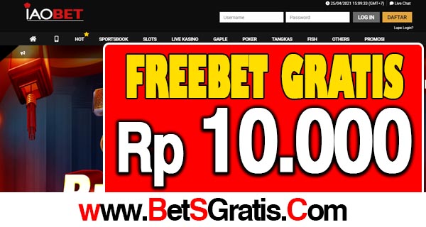 IAOBet Freebet Gratis Rp 10.000 Tanpa Deposit