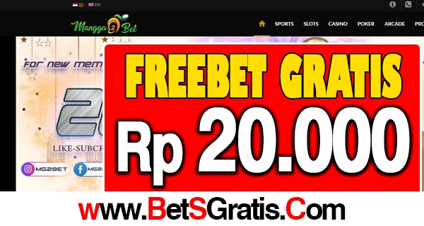 Mangga2Bet Freebet Gratis Rp 20.000 Tanpa Deposit