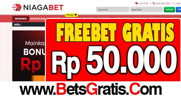 Niagabet Freebet Gratis Rp 50.000 Tanpa Deposit