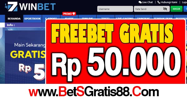 7WinBet Freebet Gratis Rp 50.000 Tanpa Deposit