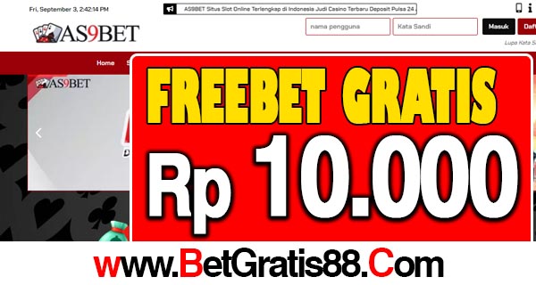 AS9Bet Freebet Gratis Rp 10.000 Tanpa Deposit