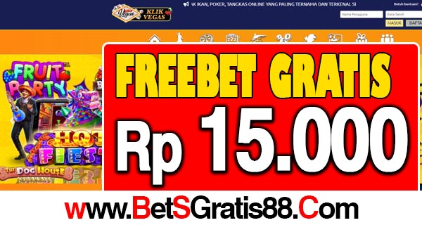 KlikVegas Freebet Gratis Rp 15.000 Tanpa Deposit