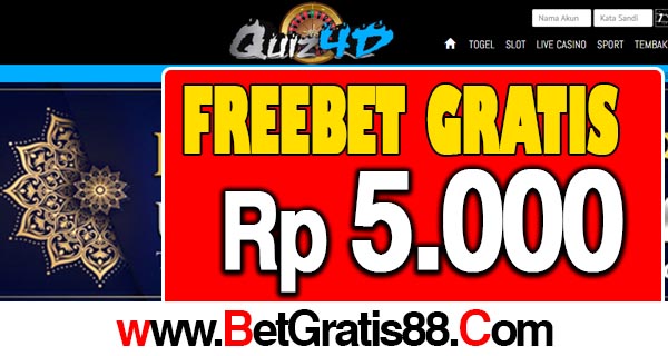 Quiz4D Freebet Gratis Rp 5.000 Tanpa Deposit