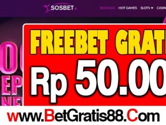 SOSBet Freebet Gratis Rp 50.000 Tanpa Deposit