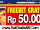 Gladiator88 Freebet Gratis Rp 50.000 Tanpa Deposit