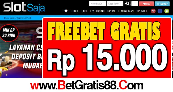 SlotSaja Freebet Gratis Rp 15.000 Tanpa Deposit