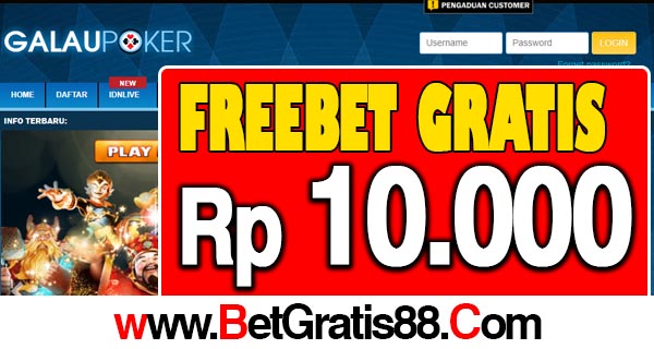 GalauPoker Freebet Gratis Rp 10.000 Tanpa Deposit