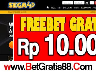 SEGA4D Freebet Gratis Rp 10.000 Tanpa Deposit