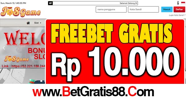 JosGame Freebet Gratis Rp 10.000 Tanpa Deposit