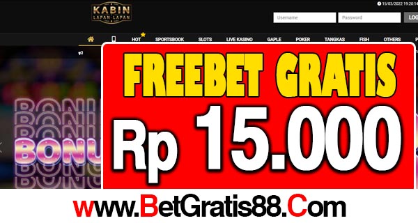 Kabin88 Freebet Gratis Rp 15.000 Tanpa Deposit