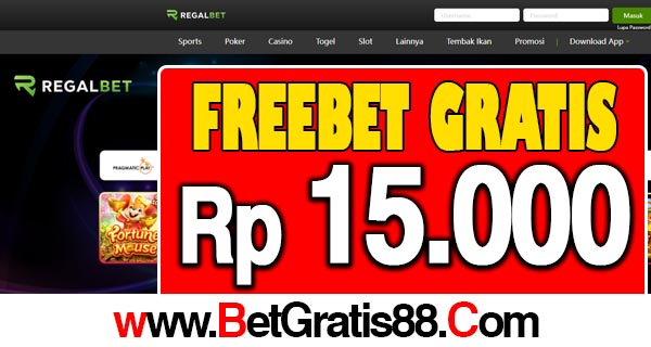 RegalBet Freebet Gratis Rp 15.000 Tanpa Deposit