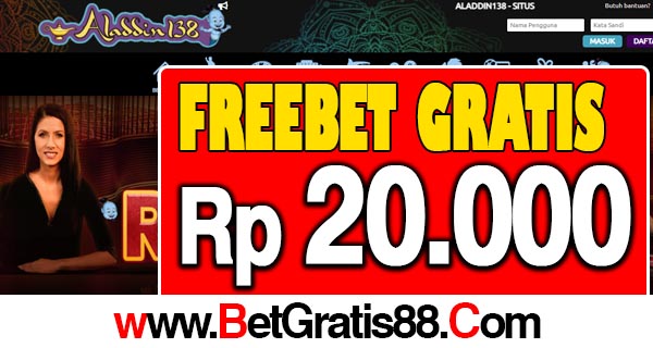 Aladdin138 Freebet Gratis Rp 20.000 Tanpa Deposit