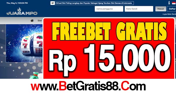 JuaraMpo Freebet Gratis Rp 15.000 Tanpa Deposit