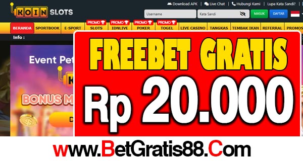 Koinslots Freebet Gratis Rp 20.000 Tanpa Deposit