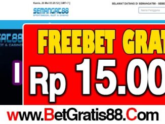 Semangat88 Freebet Gratis Rp 15.000 Tanpa Deposit